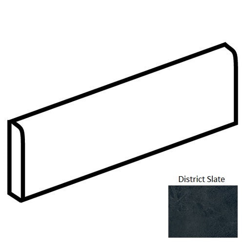 Society District Slate Porcelain Bullnose Trim 3" x 24"