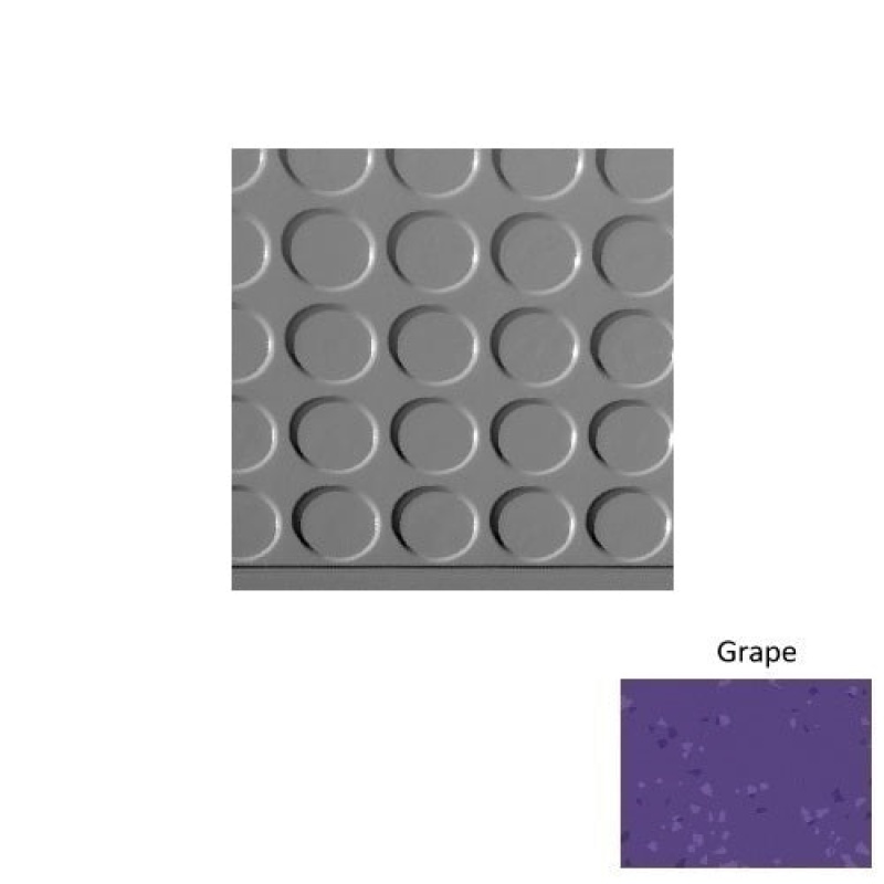 Symmetry 97 Grape Vantage Raised Circular Rubber (Sq) With Galley Red Abrasive Strip Stair Tread With Dupont Kevlar - Textured