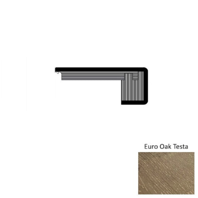 Costa Euro Oak Testa Hardwood Moulding / Trim - 84" Engineered Square Stair Nose - Urethane
