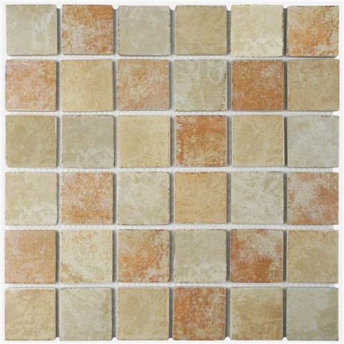 Colorado Quad Adobe Porcelain Mosaic - 12 1/2" x 12 1/2" - Matte