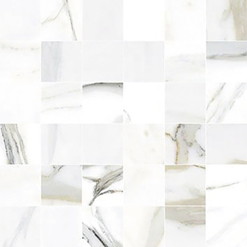 Imperial Calacatta Porcelain Mosaic - 2" X 2" - Matte
