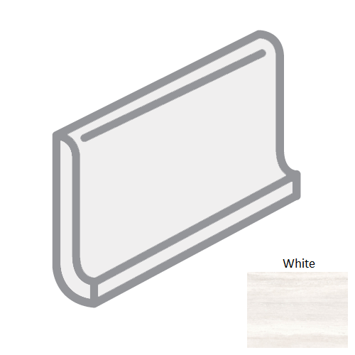 Zenit White Porcelain Floor & Wall Trim