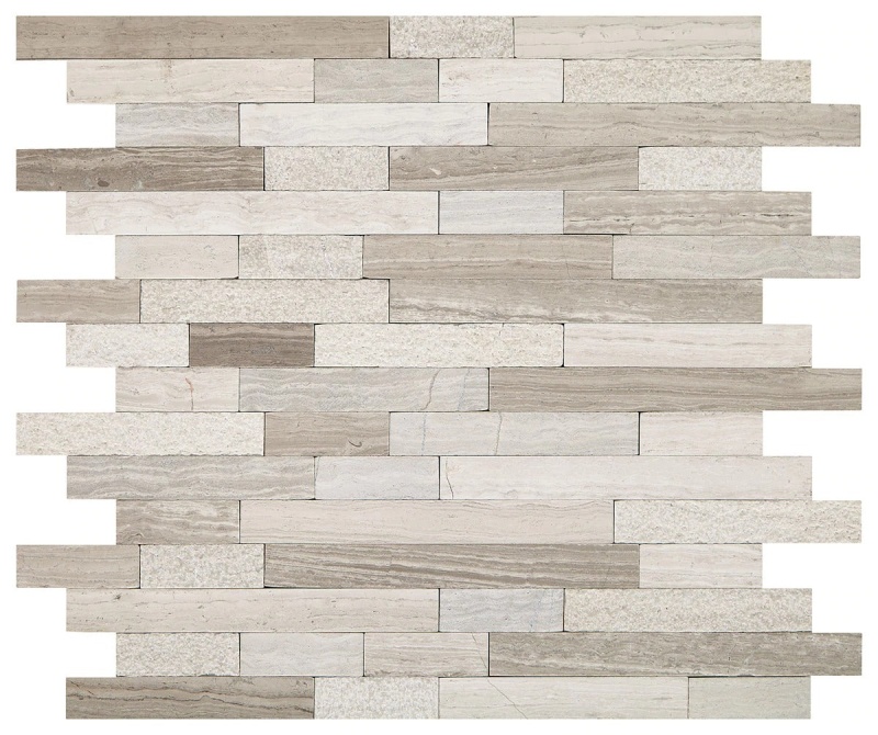 Minute Mosaix Chenille White Marble Mosaic - Linear - Mixed