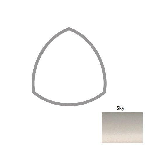Stix Sky Porcelain Wall Trim - 1" X 1" Beak Quarter Round Corner - Matte