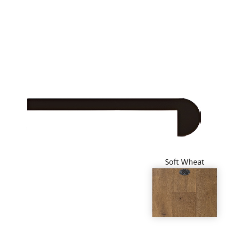 Italia Classics Sanremo Soft Wheat Hardwood Moulding / Trim - 94.49" Flush Stair Nose - Wire Brushed