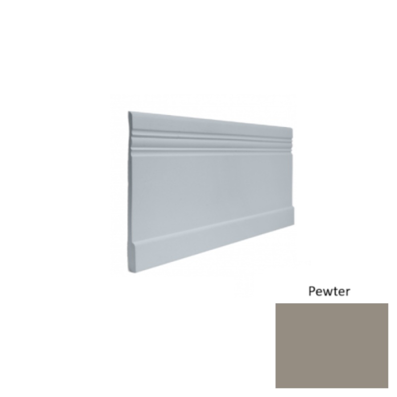 Contours #10 Serenity Pewter Rubber Profiled Wall Base - Satin - 4" X 8 Ft