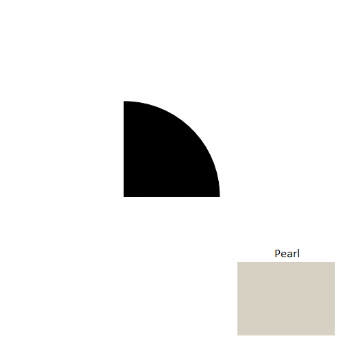 Johnsonite Pearl Rubber Moulding / Trim - 1/2" X 8 Ft (96") X 1/2" Millwork Quarter Round - Millwork Quarter Round
