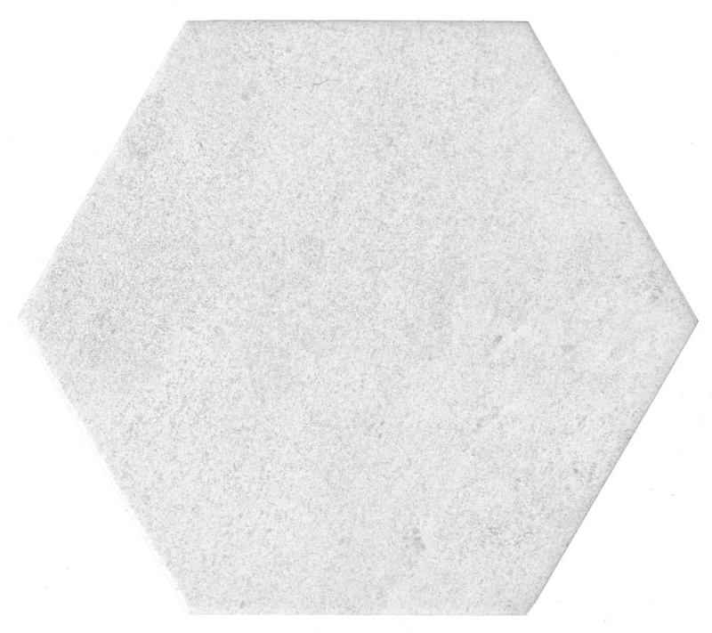 Ground Perla Light Grey Porcelain Tile - Matte - 10" X 11" Hexagon
