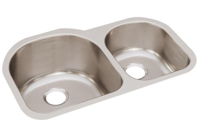 Eluh311910r Lustertone Classic Stainless Steel Undermount Double Bowl Kitchen Sink - 31 1/4" X 20" X 10" - Stainless Steel