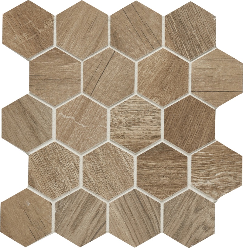 Aequa Tur Porcelain Mosaic - 2 1/2" X 2 1/2" Hexagon - Matte