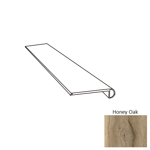 Luxwood Honey Oak Luxury Vinyl Rounded Flush Stair Nose Trim