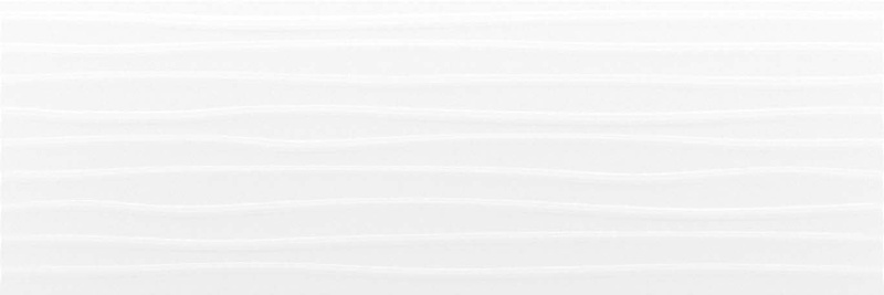 Blanco Brillo Wellen Deco Porcelain Tile - Glossy - 12" x 36"