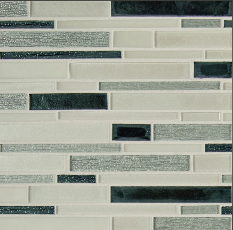 Clearance Sale! Anacapri Blend Interlocking Glass Mosaic - Linear - Glossy