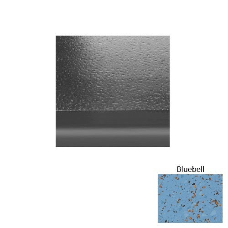 Renew 95 Bluebell Hammered With Riser Rubber (Sq) Stair Tread With Dupont Kevlar - Hammered