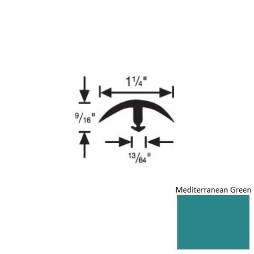 Flextones Mediterranean Green Vinyl 161 Snap Down Edging - 1 1/4" X 12 Ft - Thermoplastic