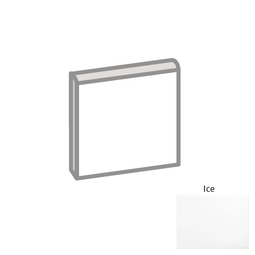 Catch Ice Ceramic Wall Trim - 2" x 2" Bullnose Corner