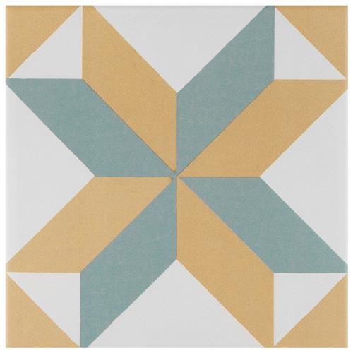 Revival Pattern Ceramic Tile - Matte - 7 3/4" x 7 3/4"