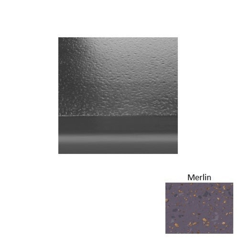Renew 99 Merlin Hammered With 2" Nose Rubber (Sq) Stair Tread With Dupont Kevlar - Hammered