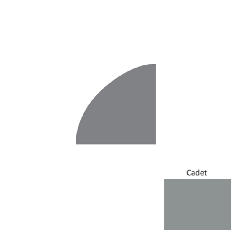 Contours Cadet Rubber Quarter Round Coil - Satin - 1/2" X 40 Ft