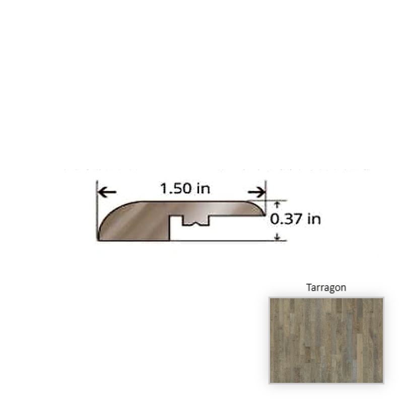 Organic Solid Oak Tarragon Hardwood Moulding / Trim - 84.25" Reducer - Nu Oil