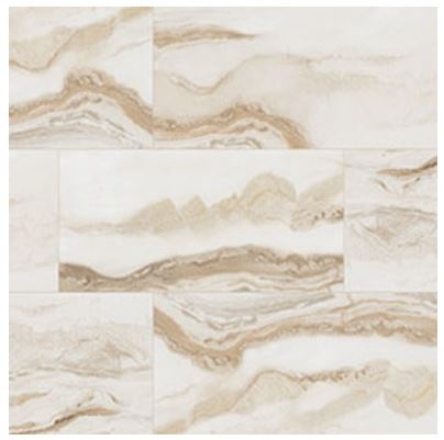 Exotika Nebula Almond Porcelain Tile - Polished - 24" X 48"
