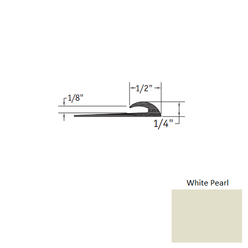 Johnsonite White Pearl Vinyl Moulding / Trim