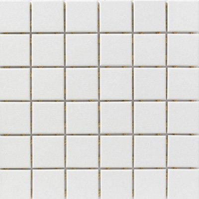Cc Porcelain White Porcelain Mosaic - 12" X 12" - Matte