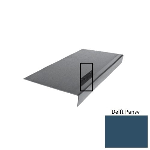 Flextones Delft Pansy Type 975 With Ribbed / Smooth Insert Distinct Designs Rubber - 12 1/2" X 72" Stair Tread - Hammered