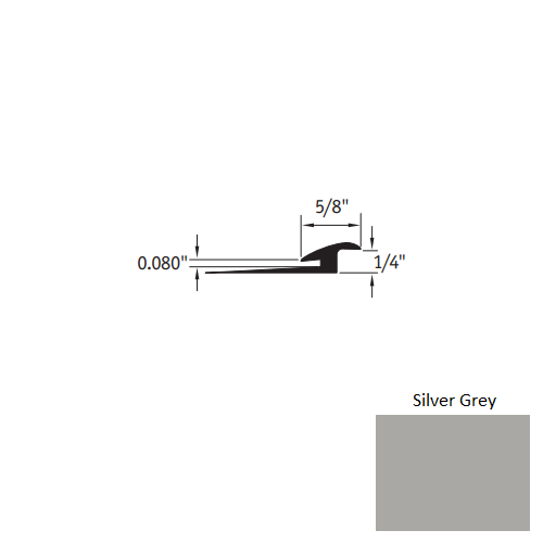Johnsonite Silver Grey Vinyl Moulding Trim
