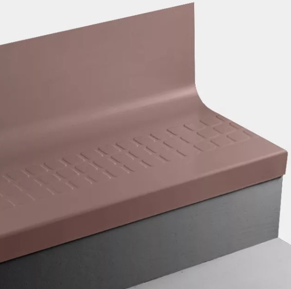Red Clay Rubber Stair Tread with Riser
