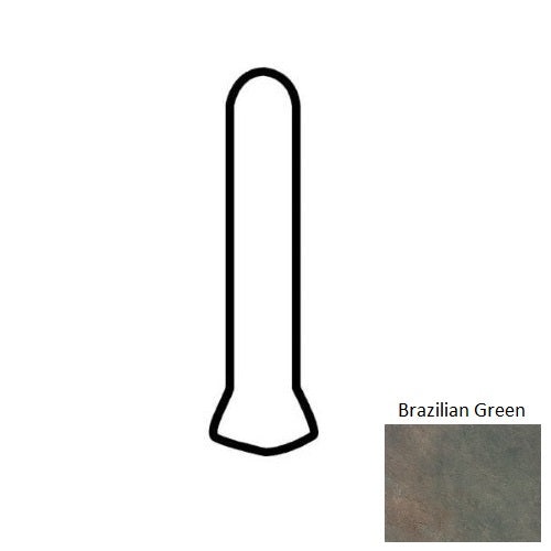 Continental Slate Brazilian Green Porcelain Cove Base Outcorner