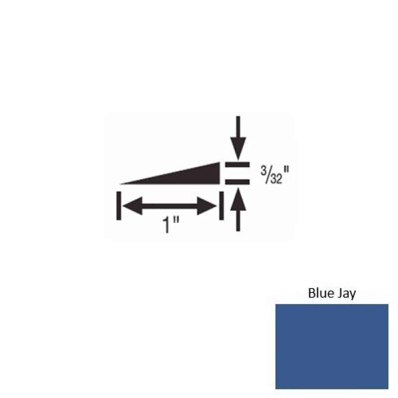 Solid 48 Blue Jay Rubber Reducer Strip