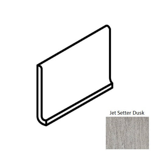 Ambassador Jet Setter Dusk Porcelain Floor & Wall Trim - 6" X 12" Cove Base - Unpolished