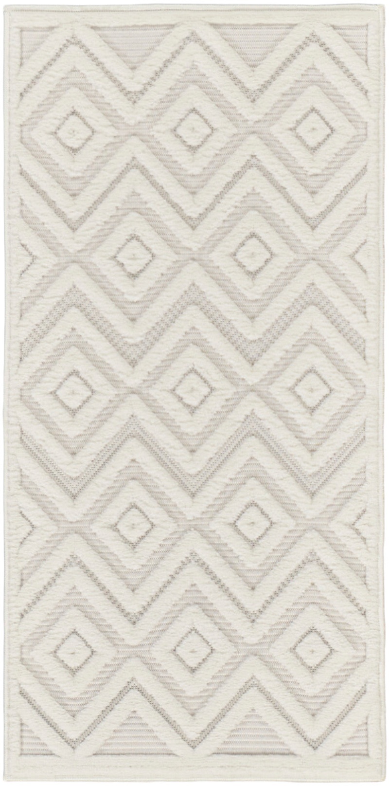 Versatile Ivory / White Modern Area Rug