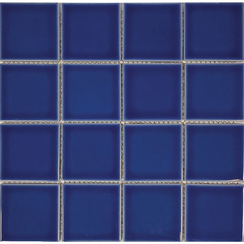 Aquatica Harmony Royal Blue Porcelain Mosaic 3" x 3" Glossy