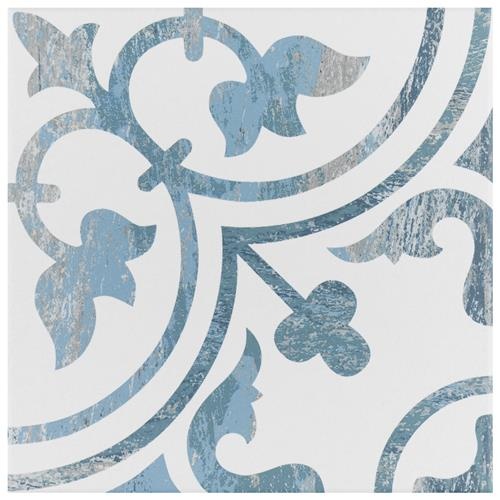 Cassis Arte Blue Porcelain Tile - Mixed - 9 3/4" x 9 3/4"