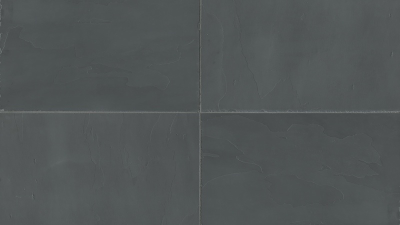 Andhra Black Slate Tile - Natural Cleft Face, Gauged Back