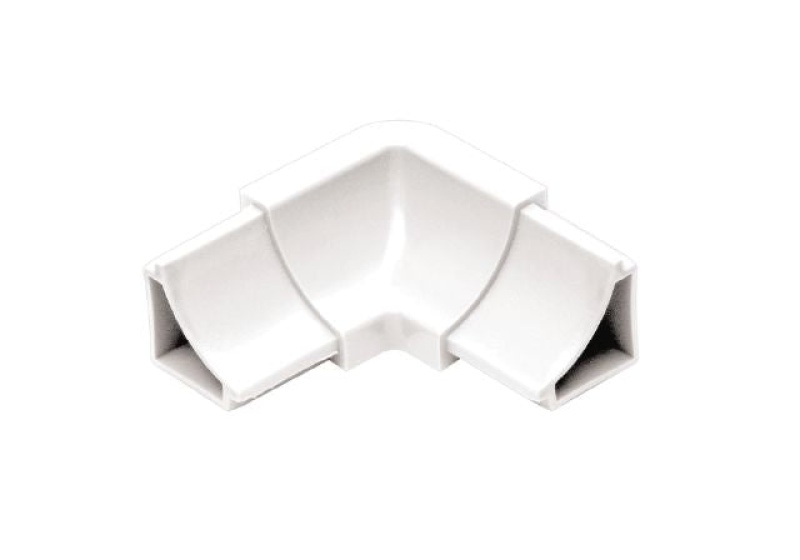 Dilex Hkw 2 Way Inside Corner Plastic Pvc Tile Edging Trim - Bright White - 1" X 2"