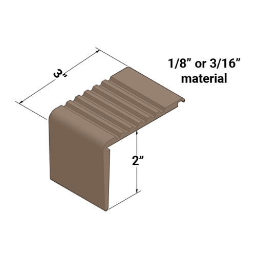 Johnsonite Sandalwood Recessed Stair Nose