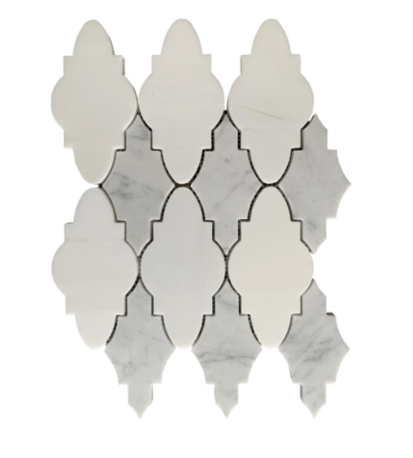 Dolomite & Carrara Marble Mosaic - Elisa - Polished