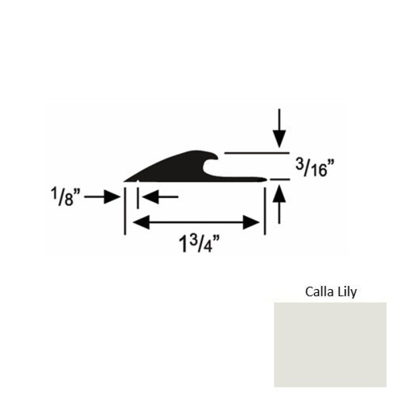 Solid 42 Calla Lily Rubber Custom Carpet Edging