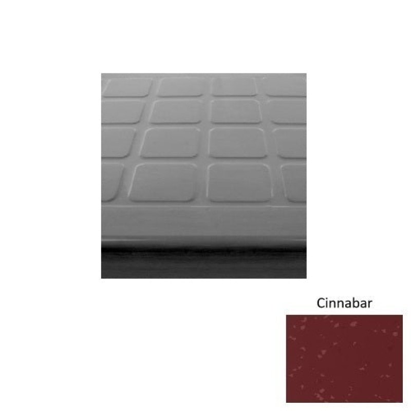 Symmetry 94 Cinnabar Rubber (Sq) With Galley Red Abrasive Strip Stair Tread With Dupont Kevlar - Textured