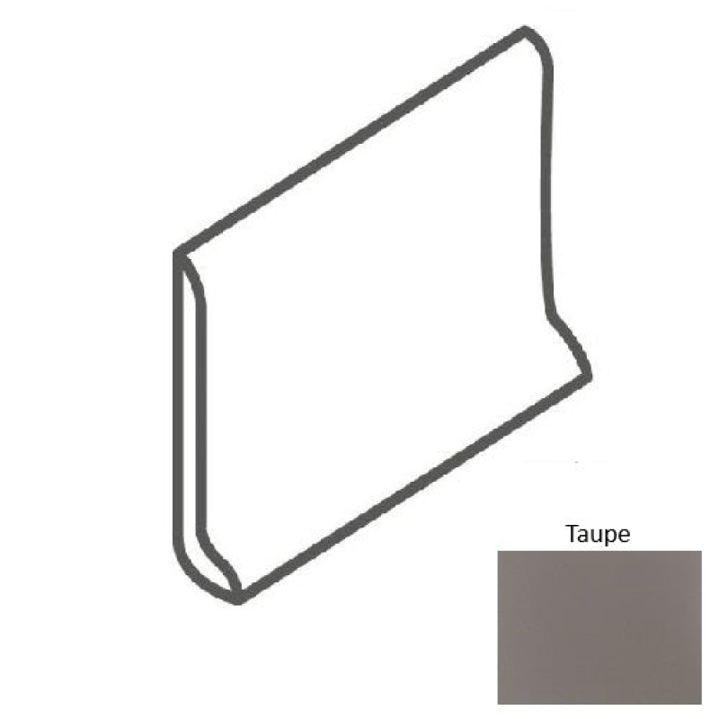 Minimum Taupe Porcelain - 6" X 12" Cove Base - Matte
