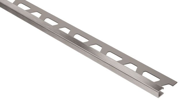 Quadec Square Edge Metal Tile Edging Trim - Brushed Stainless Steel