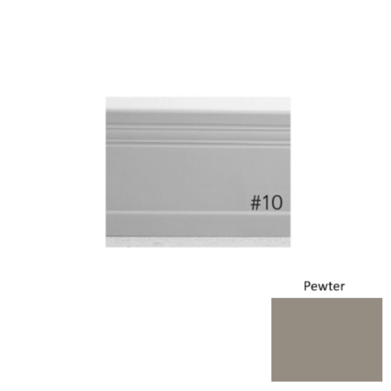 Pinnacle Plus #10 Serenity Pewter Rubber Coil Wall Base - 4" X 60 Ft