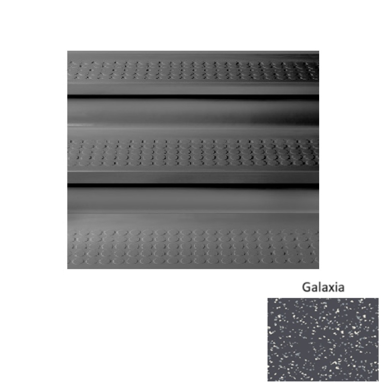 Fiesta 96 Galaxia Vantage Raised Circular Rubber (Sq) Stair Tread With Riser - Textured