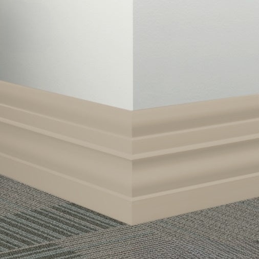 Johnsonite Shoreline Rubber Millwork Contoured Wall Base - 6" X 96" X 1/4" Attache - Millwork Contoured Wall Base