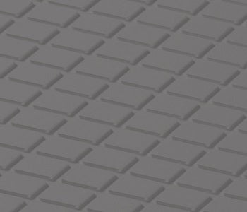 Johnsonite Dark Brown Diamond Solid Color Rubber Tile - Textured - 24" X 24"