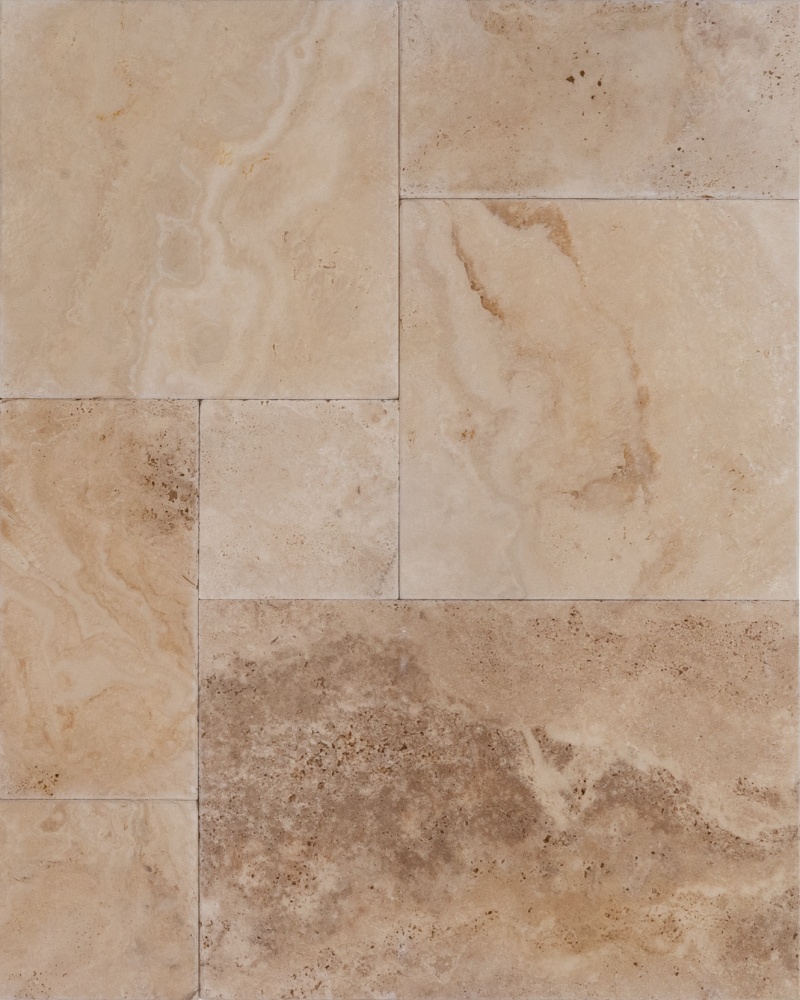Tiramisu Travertine Versailles Pattern - Tumbled - Various Sizes