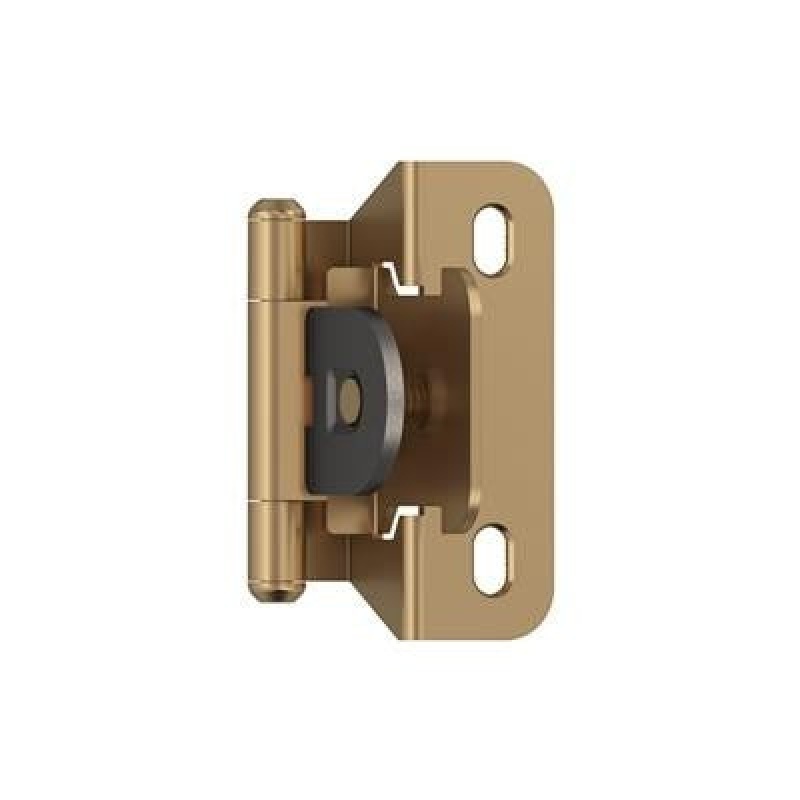 Champagne Bronze Steel Face Frame Self Close Wrap Around Cabinet Hinge - 1/4" (7 Mm) Overlay - Champagne Bronze